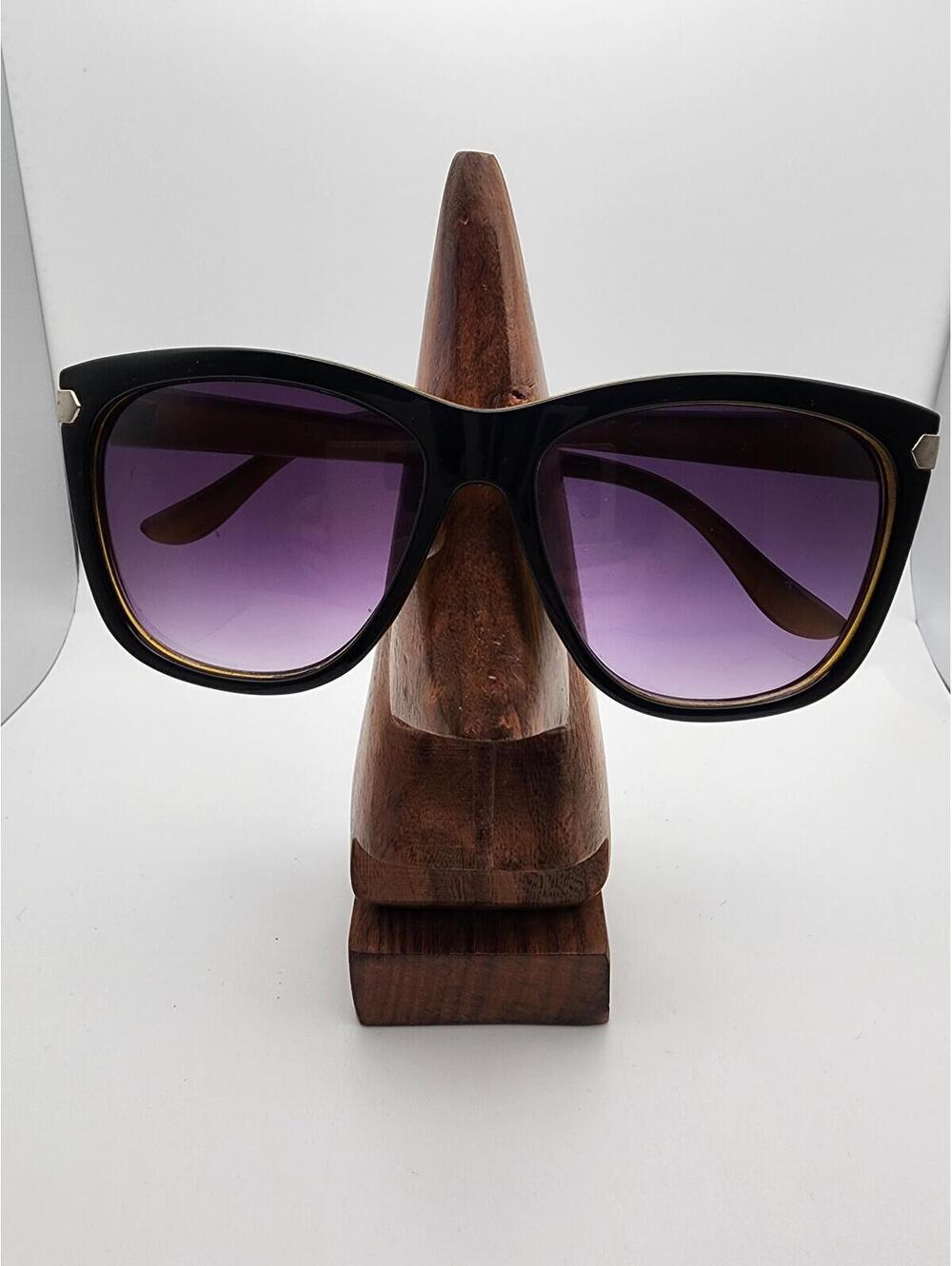Stradivarius Classic Black Frame Sunglasses with Purple Gradient Lenses